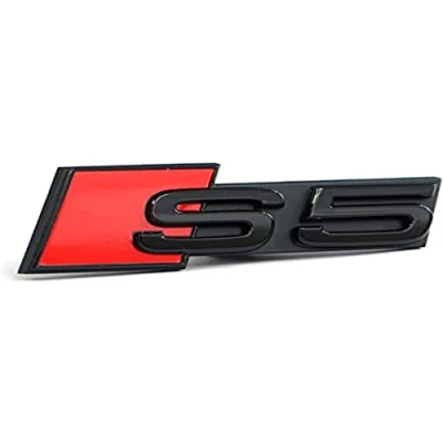 Imagen de Audi 8W6071805 Logo Clip S5 para Rejilla de radiador, Color Negro y Rojo
