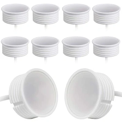 Imagen de YanFeiYit 10 focos LED de 230 V, 5 W, diámetro 50 mm, cerámica, regulable, para foco empotrable, 22 plano, repuesto bombillas GU10 MR16, blanco cálido 3000 K