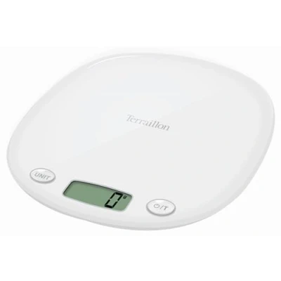 Imagen de TERRAILLON Balanza de cocina electrónica tara, conversión líquido, mango integrado, rango pesaje 5 kg, precisión 1g modelo &#039;Macaron Inox&#039; ​​Merengue