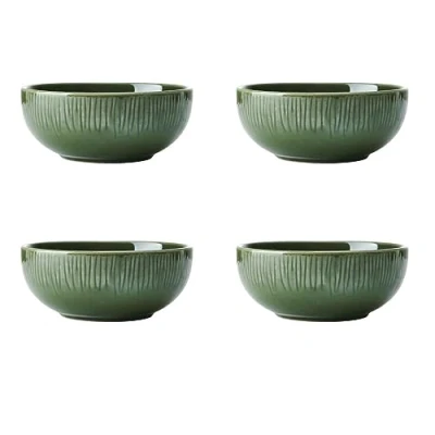 Imagen de Mikasa Jardin juego de 4 cuencos para cereales, color verde, servicio 4, cerámica sopa 15 cm, en caja regalo y vajilla apta