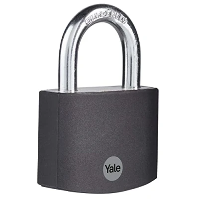 Imagen de Yale YE3B/50/126/1/BK Candado de Aluminio, Negro, 50 mm