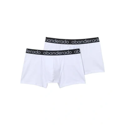 Imagen de Abanderado Pack Bóxers de algodón elástico Hombre x2, Blanco (Blanco Blanco), 56