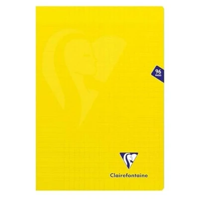 Imagen de Clairefontaine mimesys 21 x 29,7 cm (a cuadros Polypro libreta grapada con 48 hojas amarillo