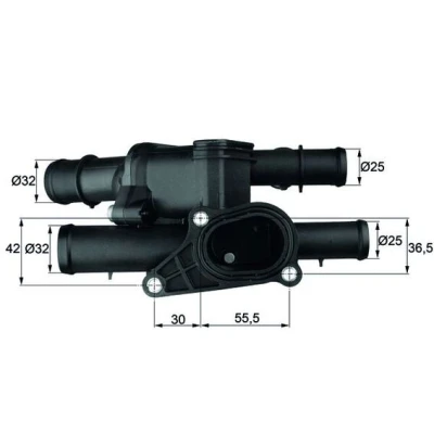Imagen de MAHLE ORIGINAL TM 1 105 Termostato, refrigerante con junta sensor VOLKSWAGEN: Golf 4, 5, Touran I, AUDI: A3 Hatchback, Sportback