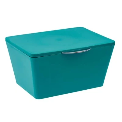 Imagen de Wenko Caja con Tapa Brasil Petróleo Aufbewahrungskorb, Badkorb mit Deckel