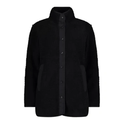 Imagen de CMP Chaqueta larga de forro polar para mujer, color negro, talla 52