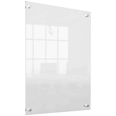 Imagen de Nobo Pizarra Blanca de Pared, Borrado en Seco, Tablero Notas Sin Marco, Oficina y Hogar, Incluye Rotulador, Transparente, 600 x 450 mm, 191561