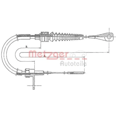 Imagen de METZGER 11.0651 Cable del Acelerador COFLE VOLKSWAGEN: TRANSPORTER 3 Kasten, Bus
