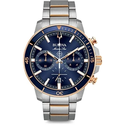 Imagen de Bulova Reloj Cronógrafo para Hombre de Cuarzo con Correa en Acero Inoxidable 98B301