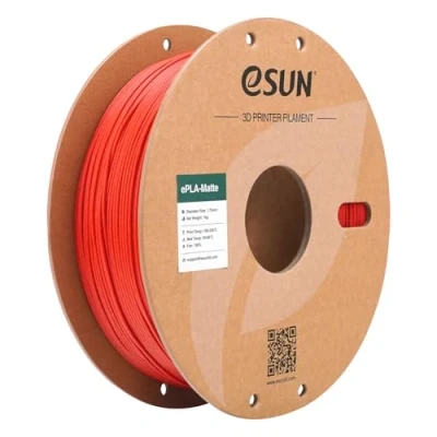 Imagen de eSUN Actualizado PLA Mate Filamento 1.75mm, Impresora 3D Mate, Color Sin Brillo, 1KG Carrete (2.2 LBS) para de Impresión 3D, Rojo Oscuro