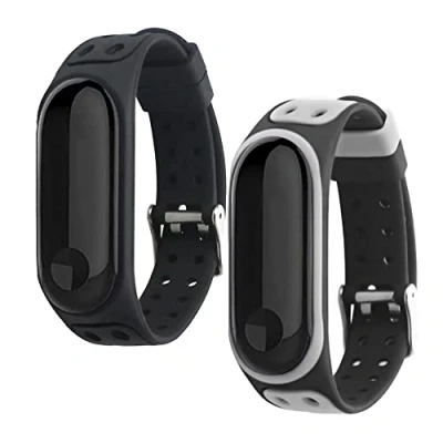 Imagen de T BLUER pulsera compatible con Xiaomi Mi Band 7, 6 de silicona colorida para 7 5 cierres banda fitness adaptada a todos los tamaños, sin rastreador incluido