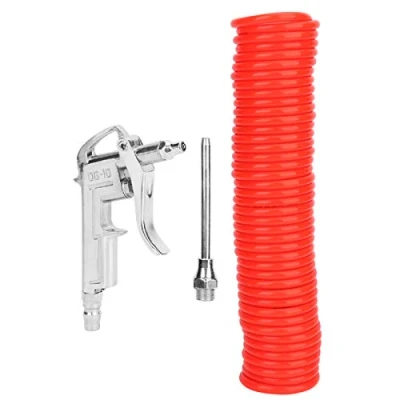 Imagen de Pistola de Aire Eliminación Polvo Soplado Compresor Kit Accesorios Con Manguera 9M