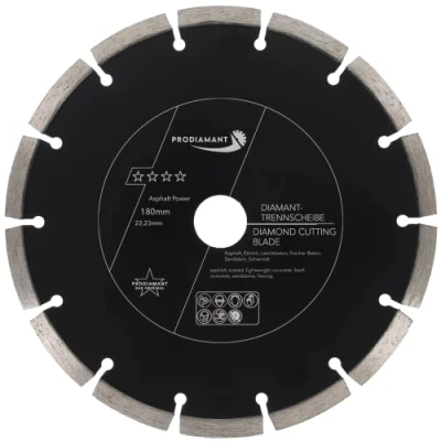 Imagen de PRODIAMANT Disco de corte diamantado 180 mm x 22,2 abrasivo para asfalto, solado, hormigón ligero, fresco, arenisca y arcilla refractaria