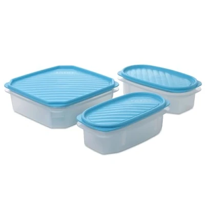 Imagen de TATAY Lote 3 contenedores Alimentos, de Diferentes tamaños, con Tapa Flexible, Fabricados en plástico Libres BPA