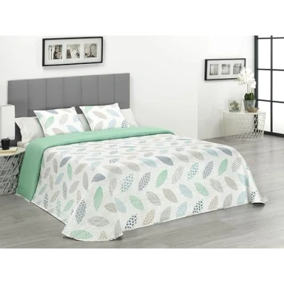 Imagen de Donegal Collections Colcha Cama 135 Bouti 135/140 Estampada Reversible + 2 Cojines Tanble Verano/Primavera Acolchado Fino Microfibra Extrasuave Cubre Multiusos