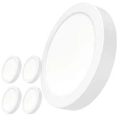 Imagen de LED ATOMANT Pack 5x Plafon Redondo Superficie 24W, Color Blanco Calido (3000K), 2200 lumenes, Diametro 300mm
