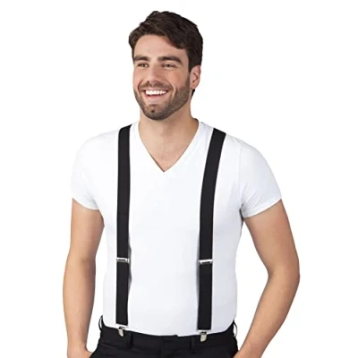 Imagen de Boland 00590 Tirantes negros, talla única, ajustables, elegantes, años 20, gatsby, carnaval, halloween, disfraz, fiesta temática, teatro, accesorio