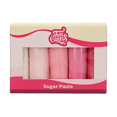 Imagen de FunCakes Pasta de Azúcar Multipack Paleta Colores Rosa 5 x 100 g