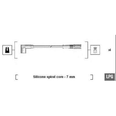 Imagen de MAGNETI MARELLI 941095780616 Juego de Cables Encendido FIAT: Panda I Hatchback, II Punto LANCIA: Y