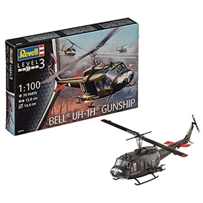 Imagen de Revell Bell UH 1H Maqueta Helicóptero Gunship, 10+ Años, Multicolor, 12,8 cm de Largo (04983)