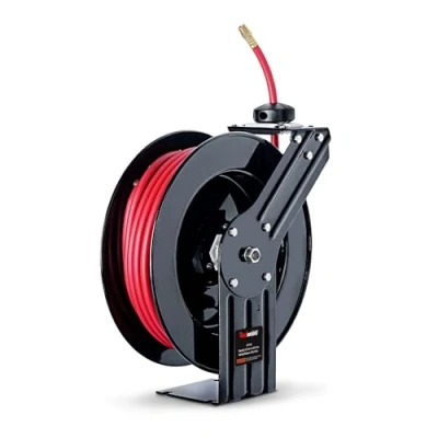 Imagen de ReelWorks l815153ha Acero retráctil compresor de Aire/Agua Carrete Manguera con 3/8&quot; x 50&#039; Hybrid Polymer, MAX. 300 PSI