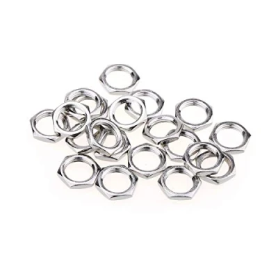 Imagen de Musiclily Pro 3/8 Pulgadas de Tamaño Tuercas Ollas Control para Potenciómetros Guitarra, Níquel (Juego 20)