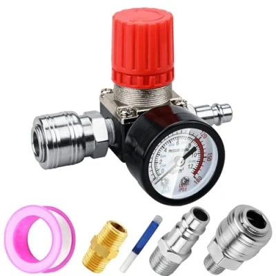 Imagen de 1/4&quot;Válvula Reguladora De Presión Preciva Estándar la UE Interruptor con Manómetro 175 Psi para Compresor Aire