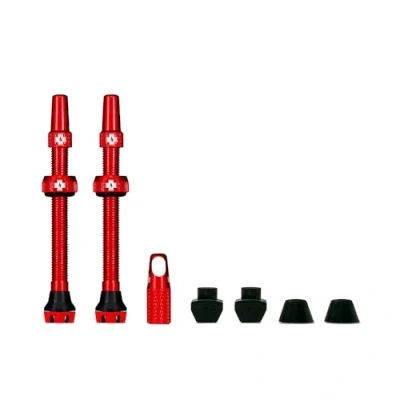 Imagen de Muc Off Set de Válvula Presta para Tubeless, Rojo, 44 mm Bicicleta Sin Fugas Con Herramienta Extracción Núcleo Integrada