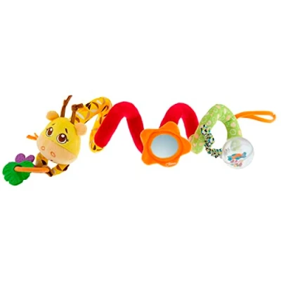 Imagen de Chicco Mister Jirafa Espiral Bebé Para Cochecito, Colorido Juguete Carrito Bebé, de Actividad con Sonajero, Anilla, Espejo, Juguetes Bebés Colgantes, 6 Meses, Multicolor
