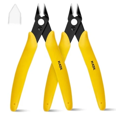 Imagen de Alicates de Corte 2PCS Mini Precision Diagonal Cortador Lateral con Mango Goma Antideslizante para Reparación la Industria Electrónica, Procesamiento Joyas, Fabricación Modelos