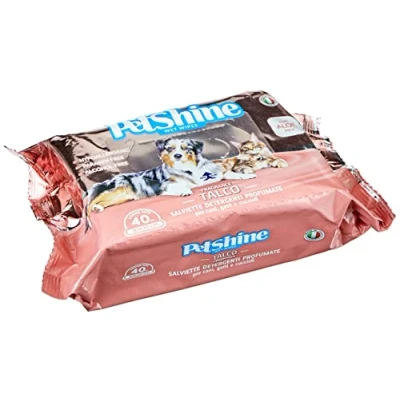 Imagen de PORRINI Toallitas Higiene para Perro y Gato, Talco Aloe