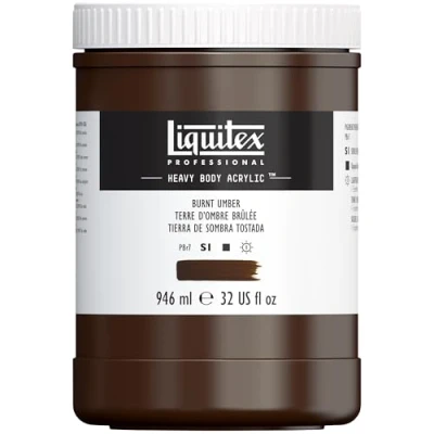 Imagen de LIQUITEX Color acrílico Heavy Body, tierra de sombra tostada, 946 ML