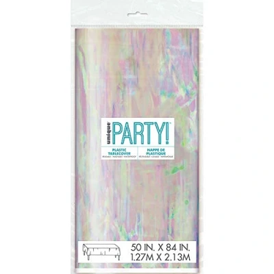 Imagen de Unique Party Mantel de Plástico 2,13 m x 1,37 Color Iridiscente (53933)