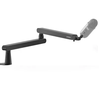 Imagen de IXTECH brazo de micrófono giratorio ajustable 360 Mesa acero inoxidable Soporte Brazos montaje estables para estudio radio juegos LIZARD