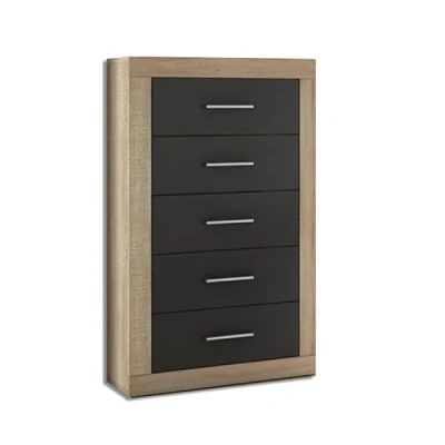 Imagen de SHIITO Sinfonier con 5 Cajones Ideal para Dormitorios Color Cambrian Grafito 106 x 60 39.5 Modelo Bono