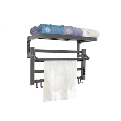 Imagen de PUR LINE Toallero eléctrico con Estante Color Negro 55W NTW 09 Purline