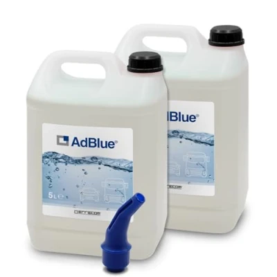 Imagen de ERRECOM AdBlue® Aditivo para Motores diésel a Base de urea la reducción emisiones NOx, Conforme ISO 22241 1, 10 L (2 x 5 L), Boquilla Incluido
