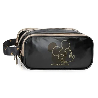 Imagen de Disney Mickey Outline Estuche Triple Negro 22x10x9 cms Poliéster