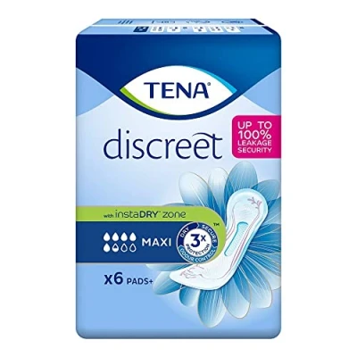 Imagen de TENA Lady Maxi Pads con InstaDRY Zone (6 paquetes de 6)