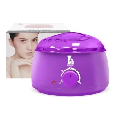 Imagen de Calentador de Cera Depilatoria Profesional Máquina Caliente para Depilación Rápida en Cara, Axilas y Cuerpo,500ML, Compacto, Portátil Seguro Piel Sensible (violeta)