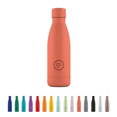 Imagen de Cool Bottles Botella de Agua Acero Inoxidable 350 ml Pastel Coral 23,5 x 7 cm Térmica Hermética Bebidas Frías 36 H y Calientes 18 Triple Technology Libre BPA
