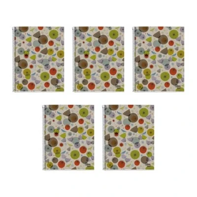 Imagen de Miquelrius Cuaderno Libreta Notebook 100% Reciclado, 4 Franjas de Colores, A5, 120 Hojas Rayas Horizontales, Papel 80 g, 2 Taladros, Cubierta Cartón Diseño Eco Birds