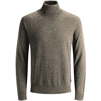 Imagen de JACK &amp; JONES Jersey de punto Male Cuello alto, Beige (Crockery/Twisted With Mulch), XXXL
