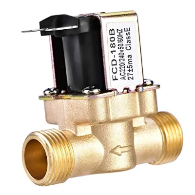 Imagen de Válvula de agua 1/2&quot; solenoide 220V AC latón normalmente cerrado electromagnética eléctrica magnético for el Control del