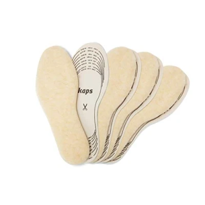Imagen de Kaps 4 PAIR PACK Winter WARM WOOL FOR KIDS CUT TO SIZE Plantilla para niños, Talla: One Size, Beige