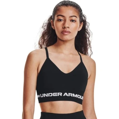 Imagen de Under Armour Seamless LOW LONG BRA Sujetadores deportivos con sujeción ligera, Mujer, Talla: XS, Black