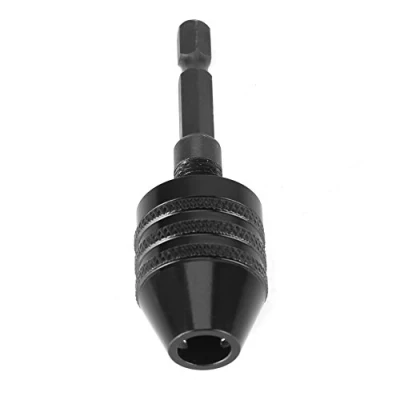 Imagen de mandril de taladro sin llave 1/4 &quot;, vástago hexagonal Adaptador collarín Capacidad 0,8 8 mm para destornillador eléctrico