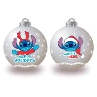 Imagen de ARDITEX Pack de 6 Bolas árbol Navidad diámetro 8cm. Lilo &amp; Stitch