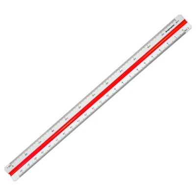 Imagen de Graphoplex Cutch Triangular Reducción Gobernante Escala 1:20 a 1: 125 30 cm