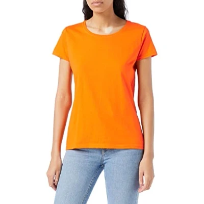 Imagen de Fruit of the Loom Ss129m, Camiseta Para Mujer, Naranja, XS (Talla fabricante 8)